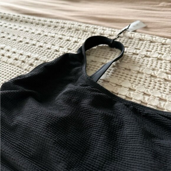 NEW Ivory Rose Black One-Shoulder Bikini Top Size 34F - Picture 6 of 6